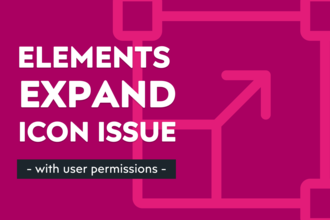Elements expand icon issue with user permissions