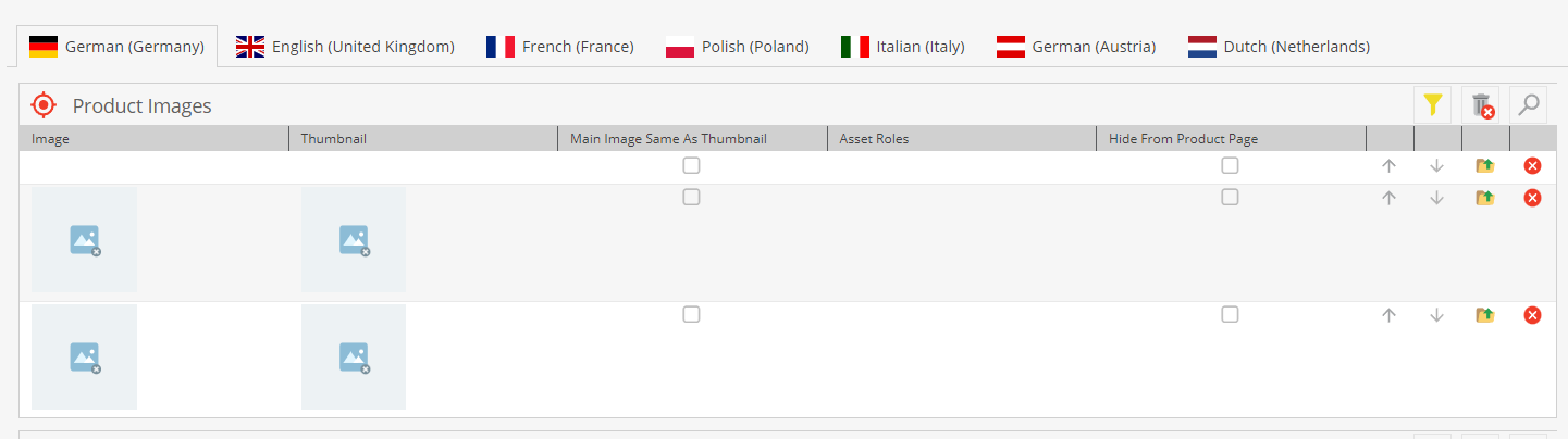 Localized digital assets with pim software