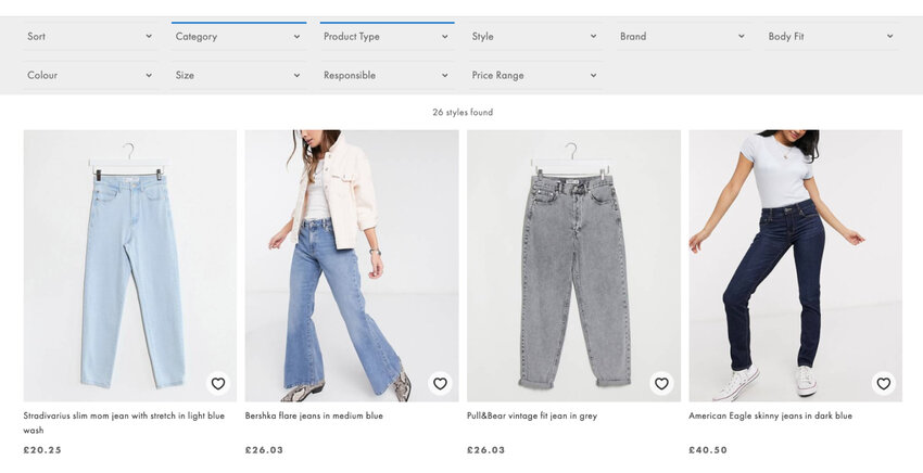 Navigational menu in eCommerce website Navigational menu in eCommerce website