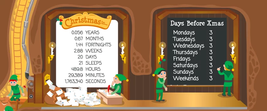 Countdown until Christmas - eCommerce website feature Countdown until Christmas - eCommerce website feature