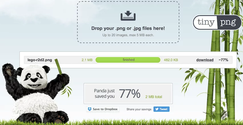 Using Tinypng for downsizing images for eCommerce website