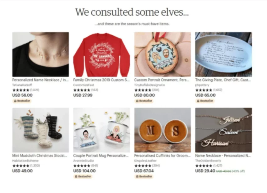 Adjusted copy for Christmas eCommerce