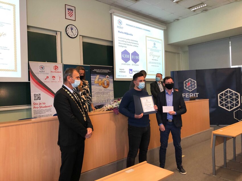 Factory sudjeluje na danu fakulteta FERIT nagrađivanje studenata za iznimnu uspješnost