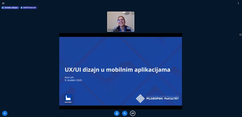 Predavanje Factoryja o UX UI dizajnu mobilnih aplikacija u suradnji s Filozofskim fakultetom u Osijeku