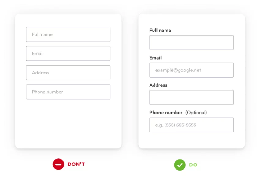 a good example of using a form field