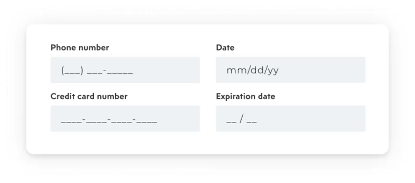 How to use fieldmasking when designing a form field