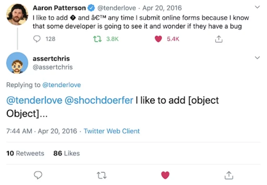 Developer joke Twitter post | © Twitter Developer joke Twitter post | © Twitter