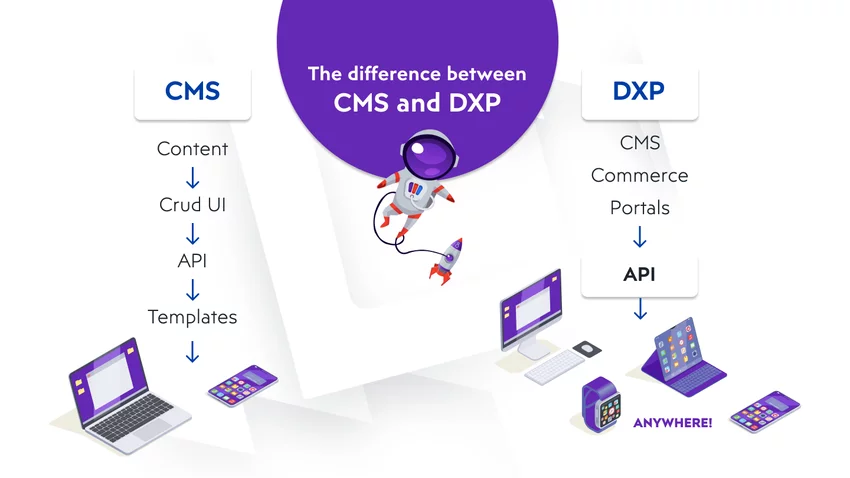 Differences between DXP and CMS Differences between DXP and CMS