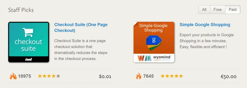 Magento add ons
