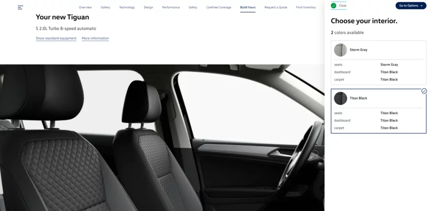 Product configurator best practices VW example