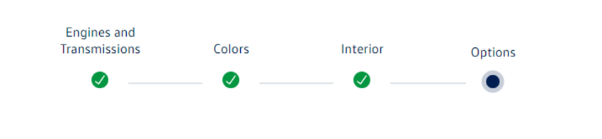 Product configurator best practices showing steps of configuration process