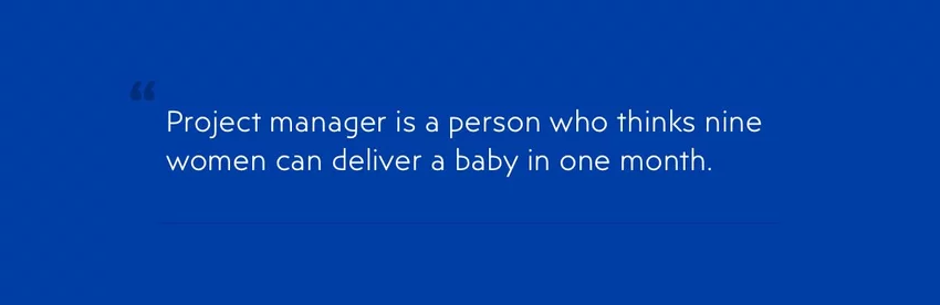 Project management joke