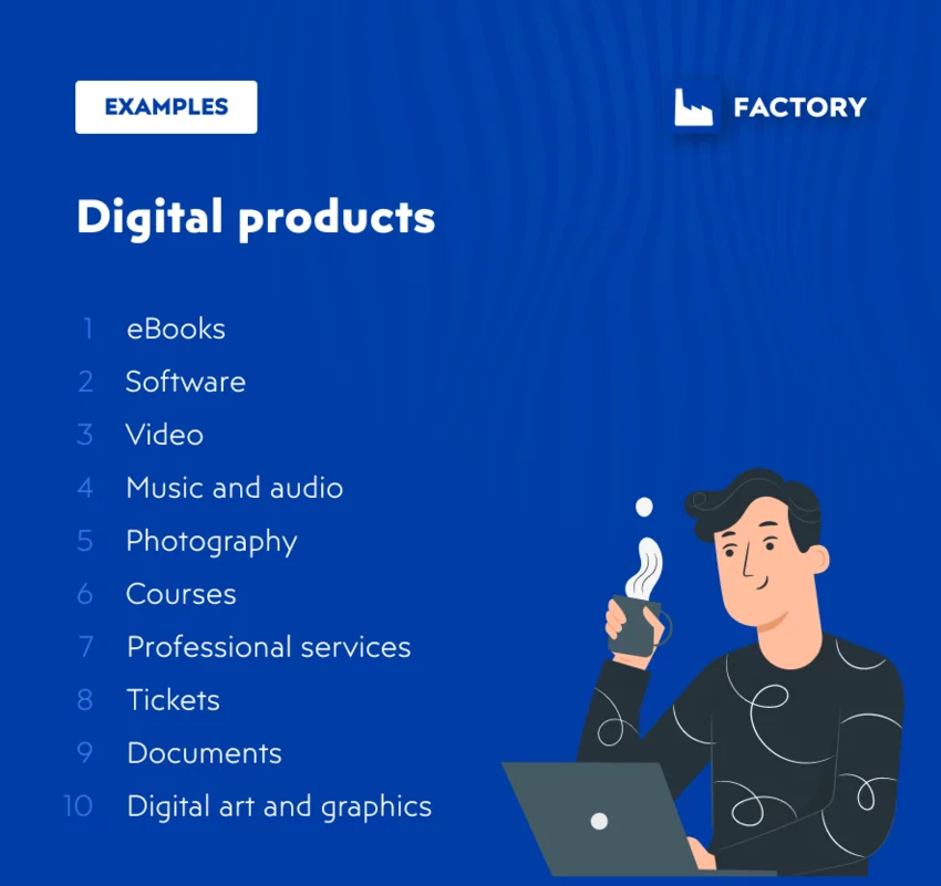 Digital products for digital commerce business