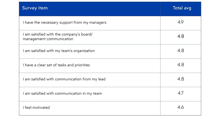 Results of work from home - survey