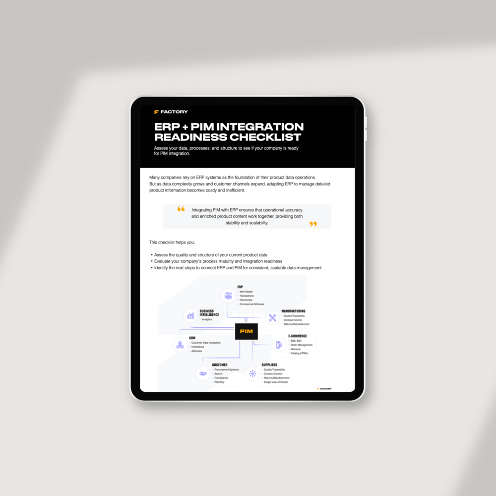 ERP + PIM Integration Checklist | Free Download