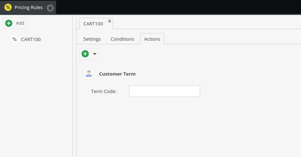 How to create a custom action for pricing rules in Pimcore - final result