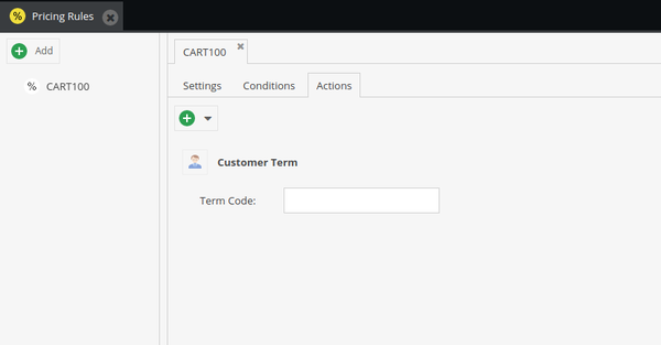 How to create a custom action for pricing rules in Pimcore - the final result