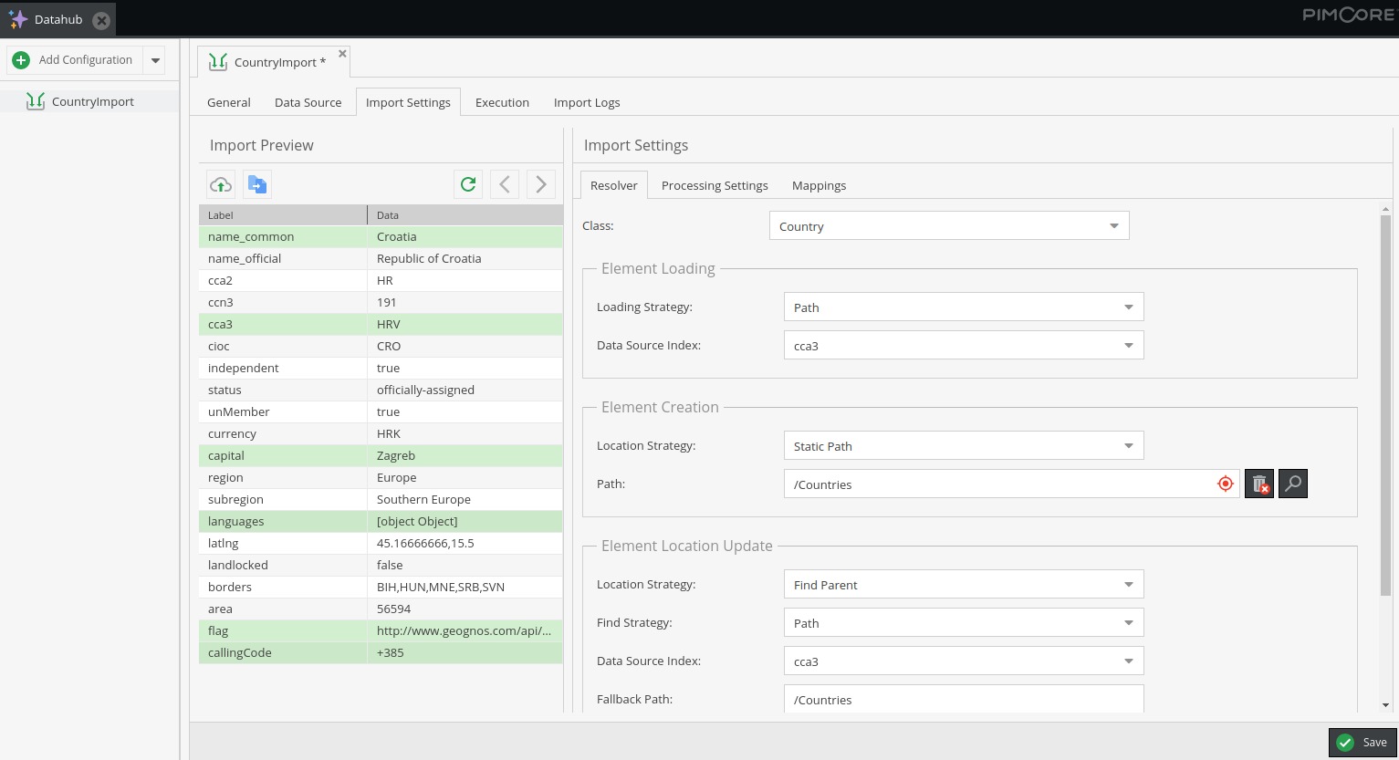 How to use Pimcore's Data Importer functionality