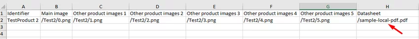 Excel Datasheet column example