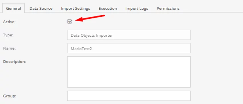 Datahub importer configuration