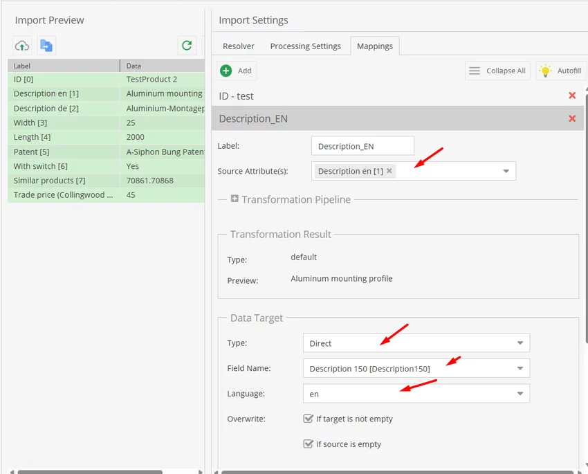 Localized field example