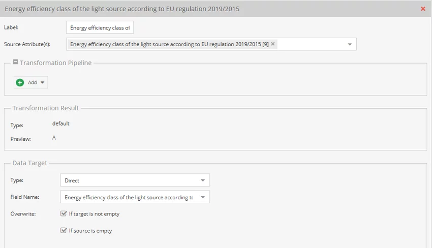 Datahub select options