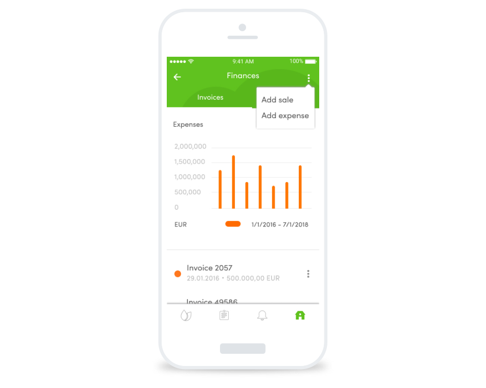 AGRIVI mobile app finances