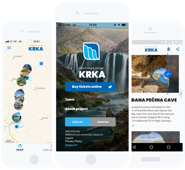 Tourist mobile app for National Park Krka