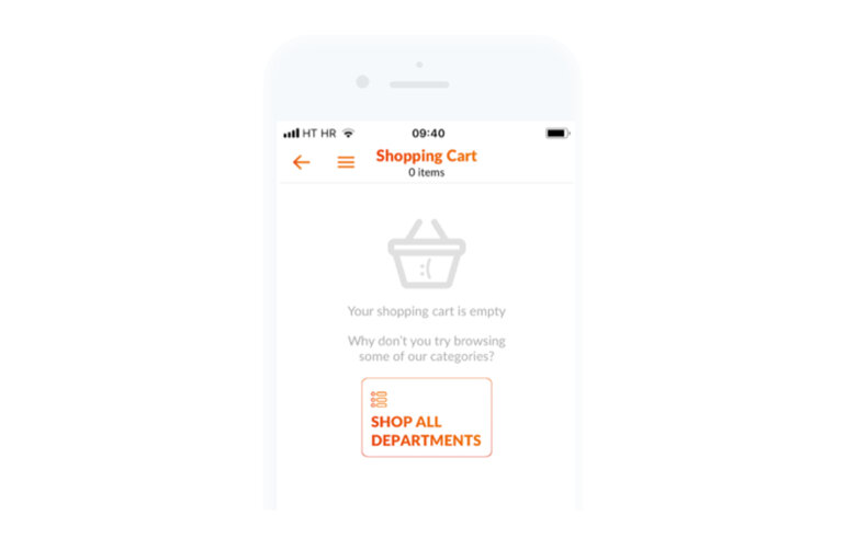 Taw9eel eCommerce mobile app shopping cart functionality