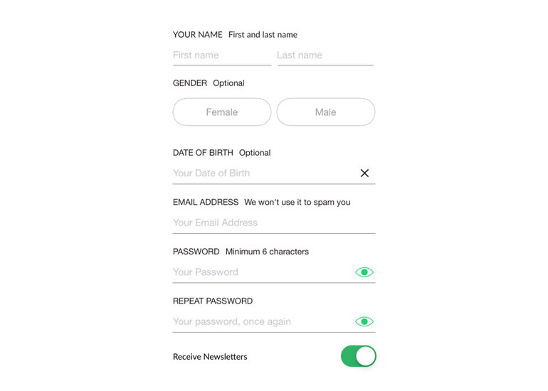 Thouqi eCommerce mobile app login and registration process