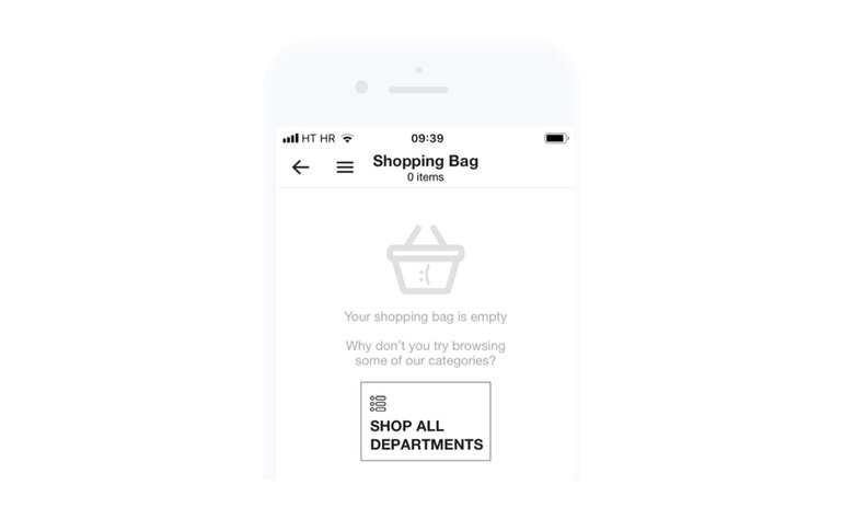 Thouqi eCommerce mobile app shopping cart