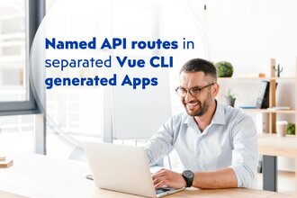 Using named API routes in separated Vue CLI generated Applications