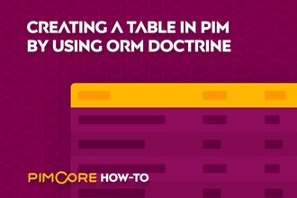 Creating a Table in PIM by using ORM Doctrine